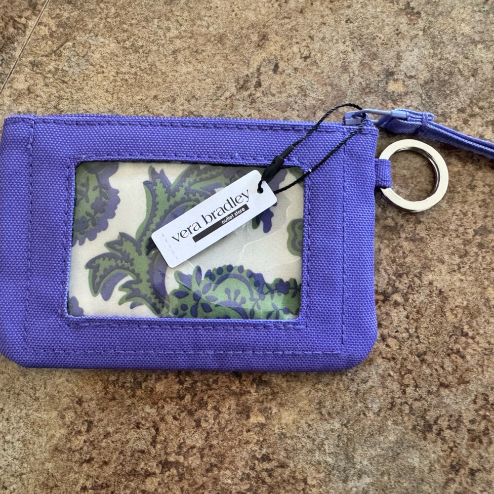 Vera Bradley Purple Opulence Zip ID Case